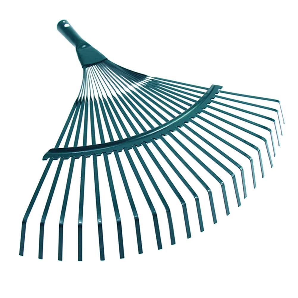 1Pc Garden Leaf Rake Grass Farming Rake Durable Iron Potting 22-Tooth Garden Rake for Gardeners and Landscapers Reliable Tools