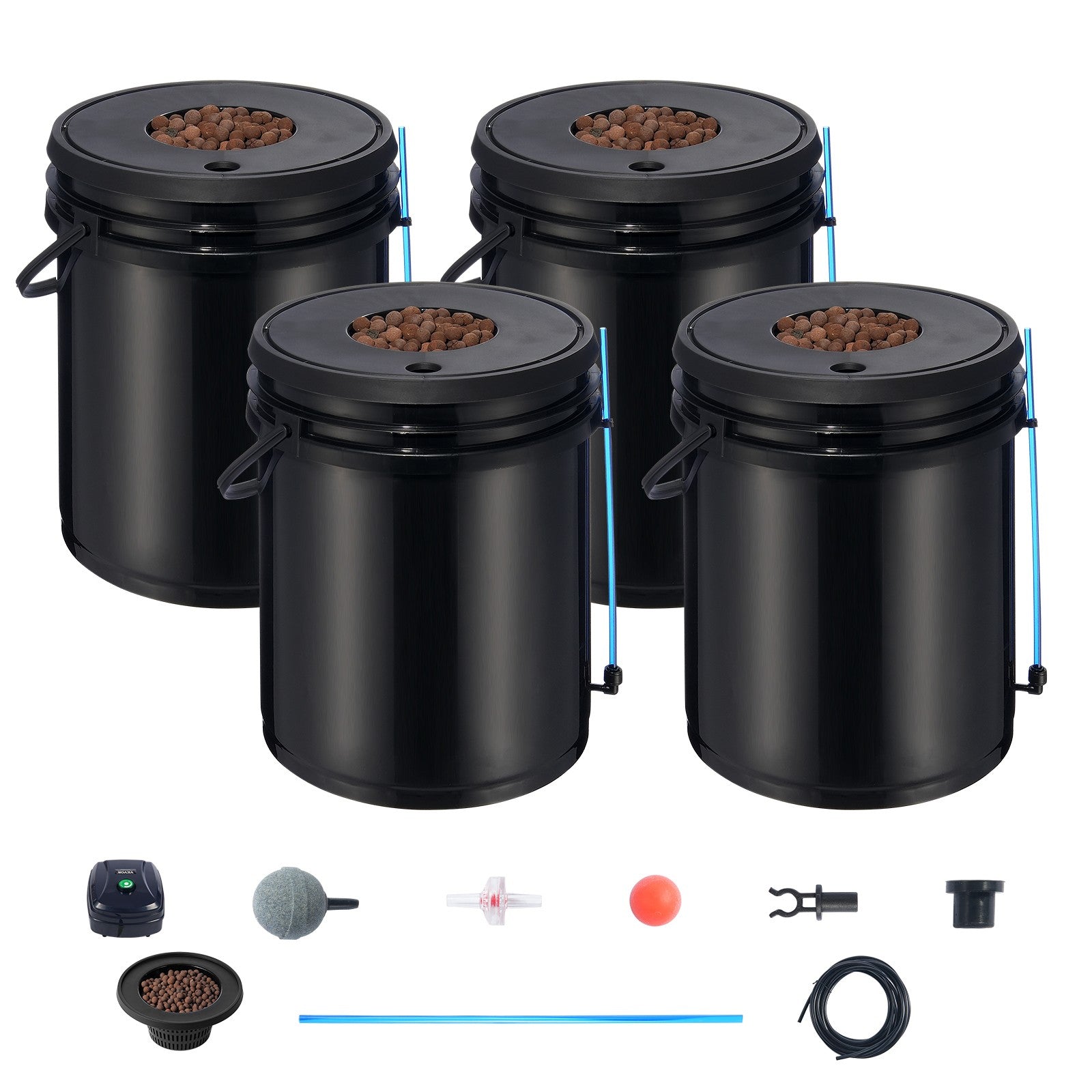 Hydroponics Deep Water Culture DWC Hydroponic System 5 Gallon 4 Buckets