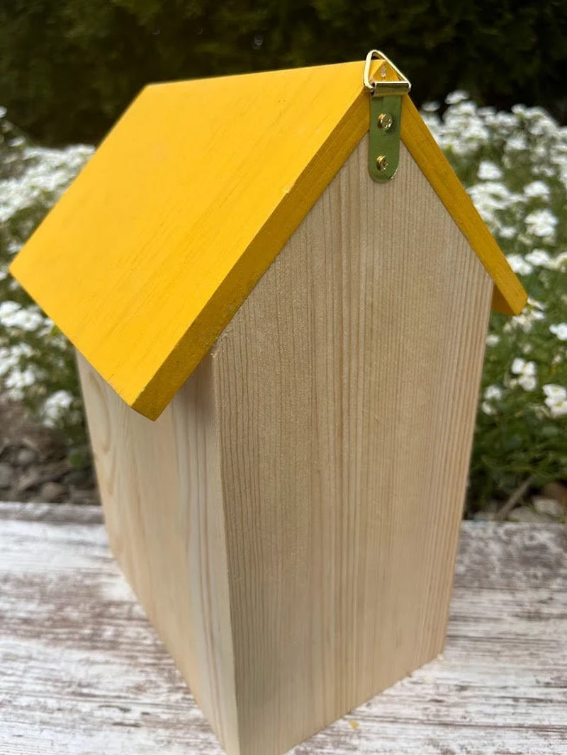 Grand Pollinator Hotel - Multi-Room Garden Insect Habitat House for Mason Bees Organic Gardening Gift