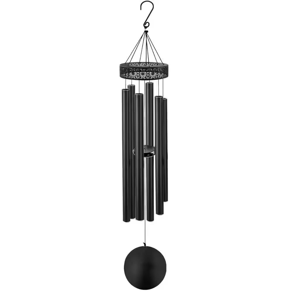 48 In. Aluminum Deep Tone Wind Chimes with 6 Heavy Tubes for Outdoor Decoration