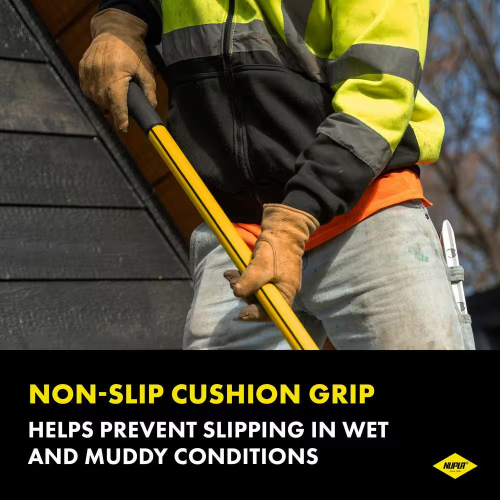 48 In. Classic Fiberglass Handle with round Point Heavy-Duty Steel Shovel and Cushion Grip