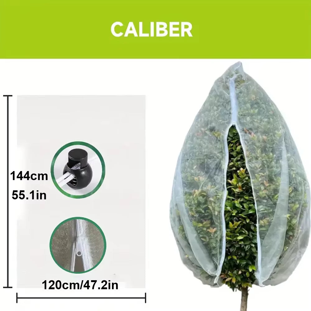 Extra-Thick Garden Netting with Drawstring & Zipper-Insect &Bird Protection for Fruits,Citrus,Flowers Pe Material Insect Netting