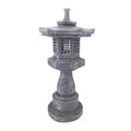 38 In. Grey Stone Pagoda Lantern Garden Statue