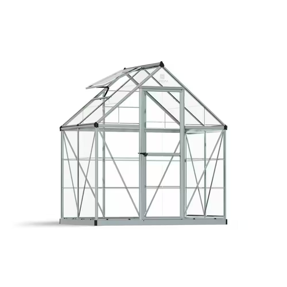 Harmony 6 Ft. X 4 Ft. Silver/Clear DIY Greenhouse Kit