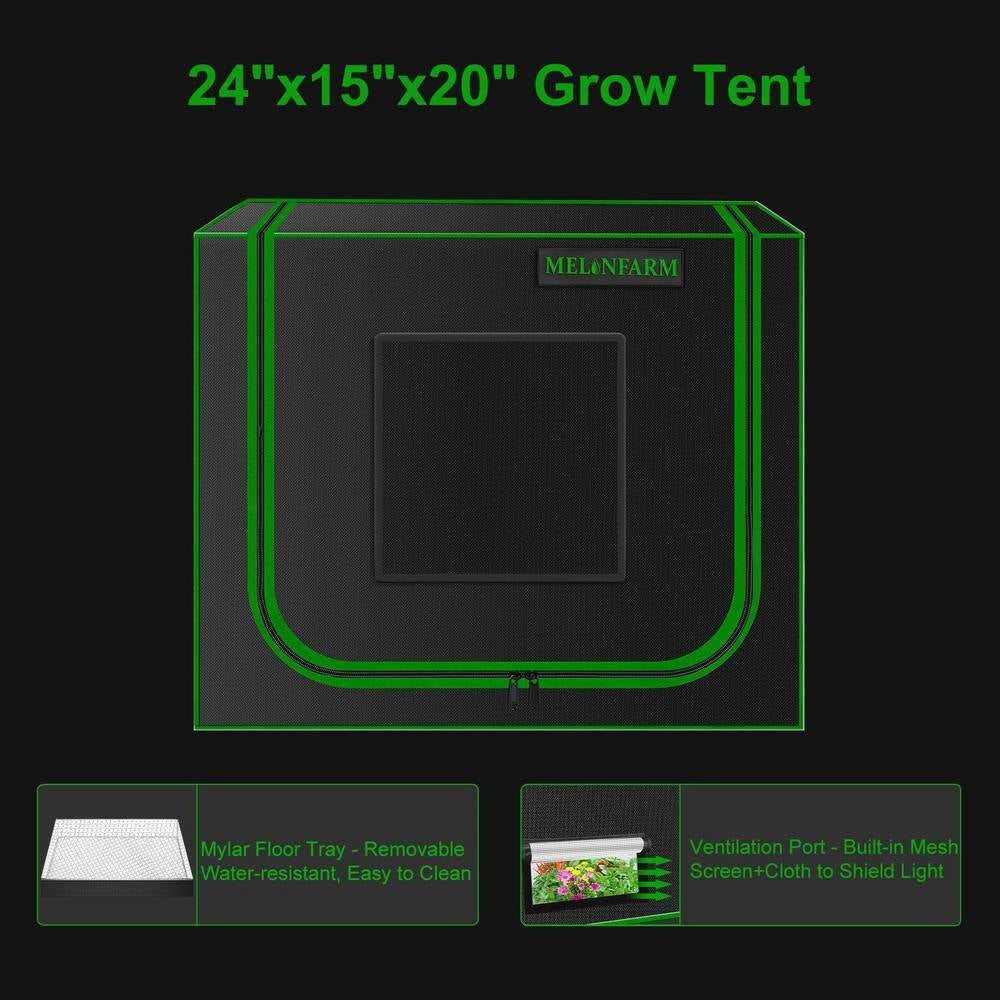 1 Ft. X 2 Ft. Black Grow Tent for Hydroponic Plant Growing