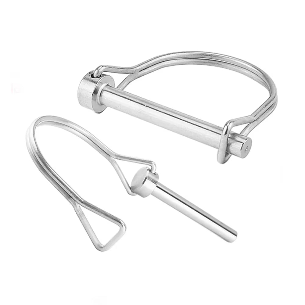 Stainless Steel Quick Release Pin round Arch Wire Shaft Locking Pin Safety Coupler Pin Retainer Farm Trailers Wagons Lawn Garden