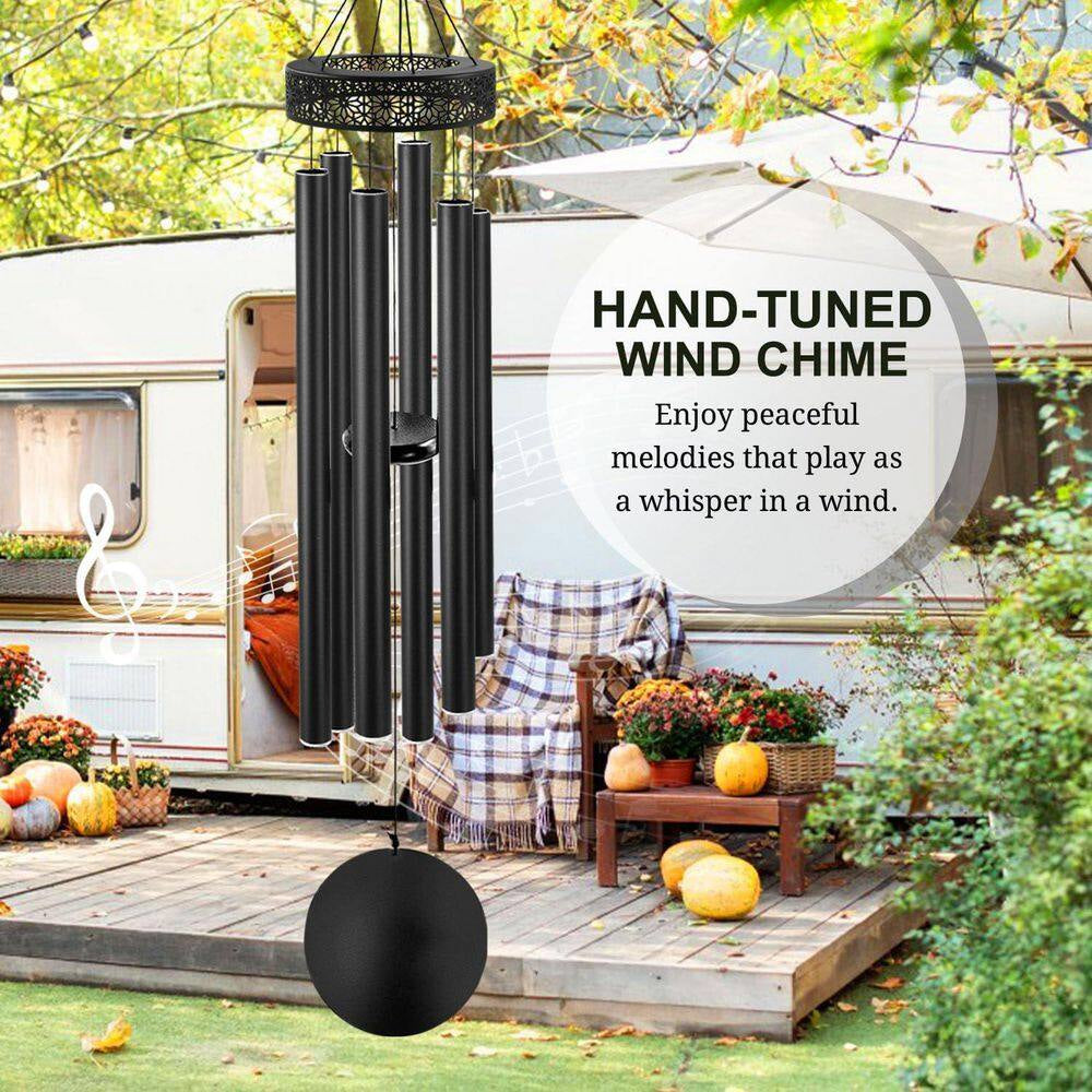 48 In. Aluminum Deep Tone Wind Chimes with 6 Heavy Tubes for Outdoor Decoration