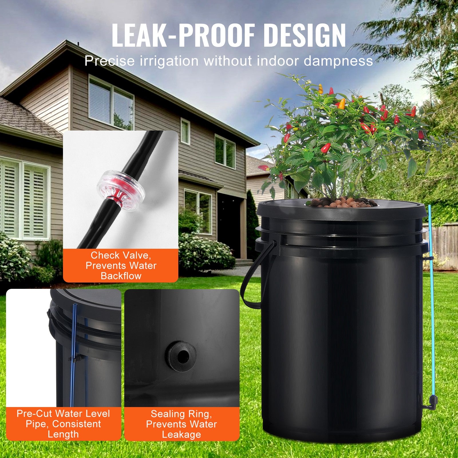 Hydroponics Deep Water Culture DWC Hydroponic System 5 Gallon 4 Buckets