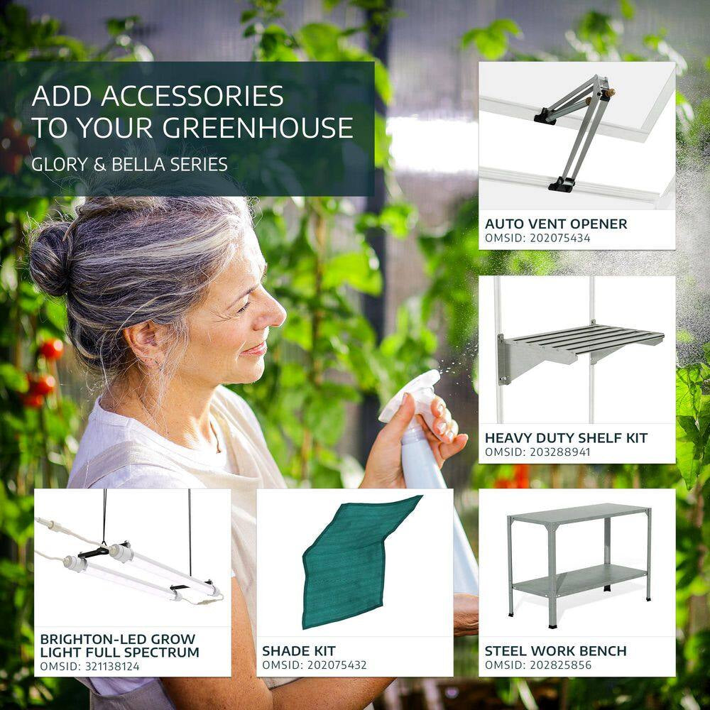 Bella 8 Ft. X 8 Ft. Silver/Diffused DIY Greenhouse Kit