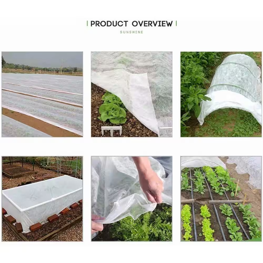 1.5 Oz. 10 Ft. X 50 Ft. Row Covers Frost Cover for Freeze Protection, Frost Blanket for Plants