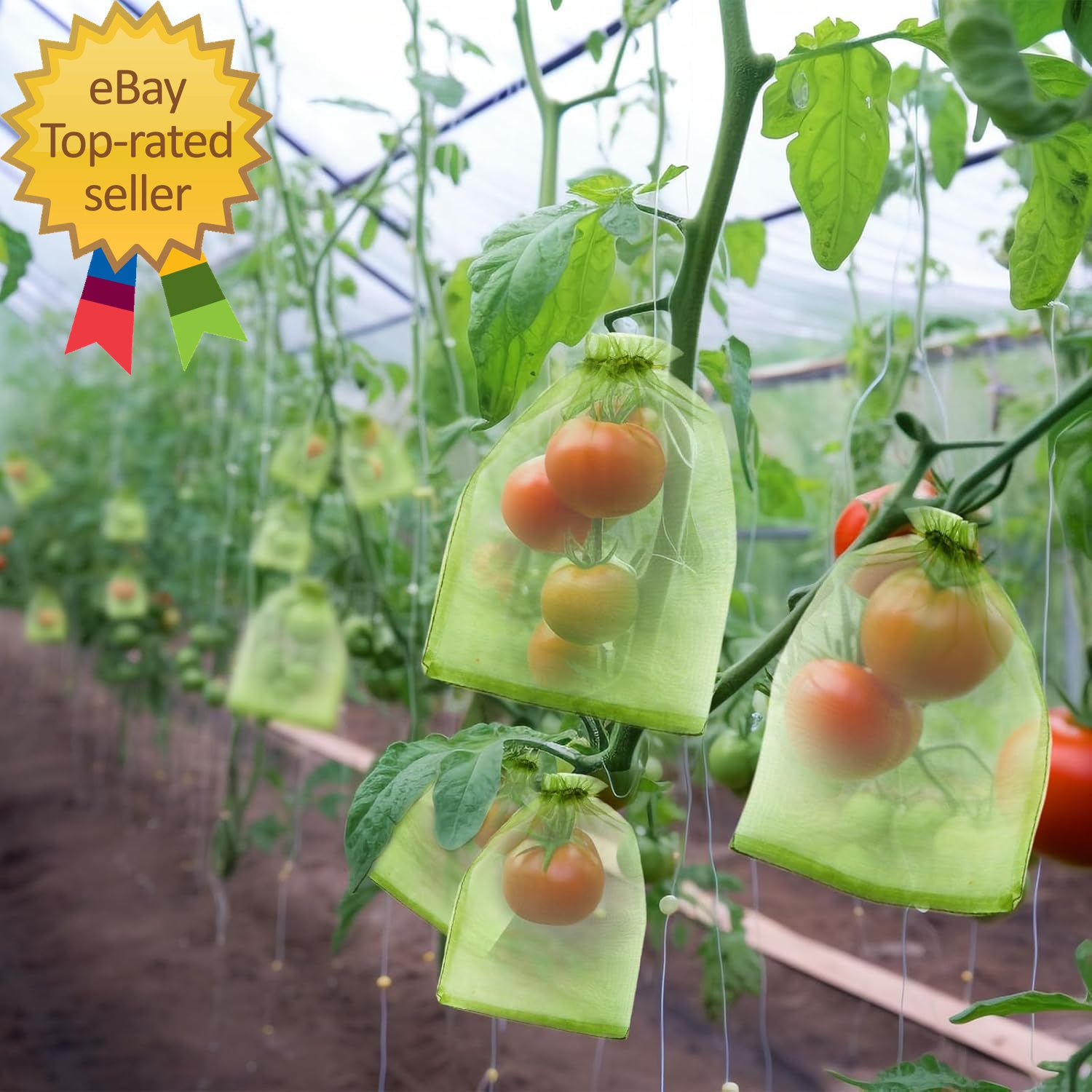 50 PCS 6X9 Inches Fruit Protection Bags Fruit Bags for Fruit Trees Green