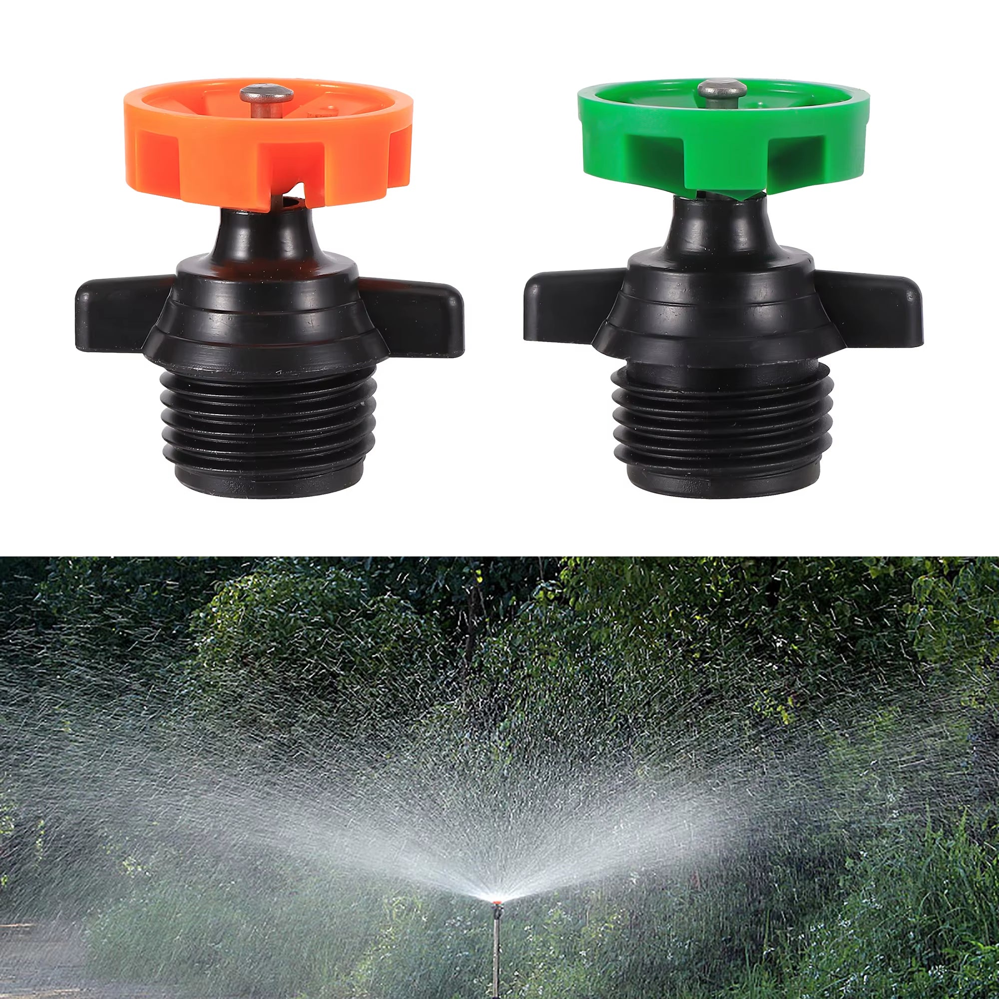 360 Degree Rotating Irrigation Nozzle Turning Sprinkler Garden Lawn Irrigation 1/2 Inch Male Thread Rotating Sprinkler 5Pcs