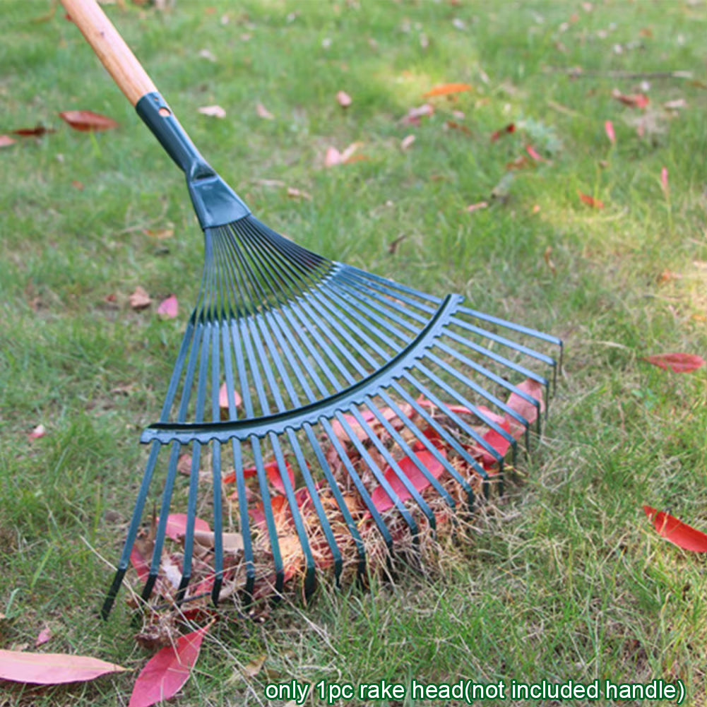 1Pc Garden Leaf Rake Grass Farming Rake Durable Iron Potting 22-Tooth Garden Rake for Gardeners and Landscapers Reliable Tools