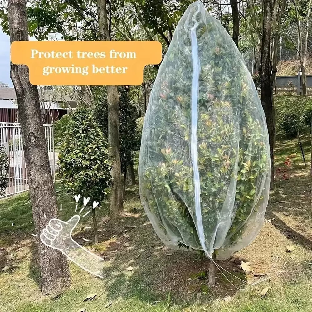 Extra-Thick Garden Netting with Drawstring & Zipper-Insect &Bird Protection for Fruits,Citrus,Flowers Pe Material Insect Netting