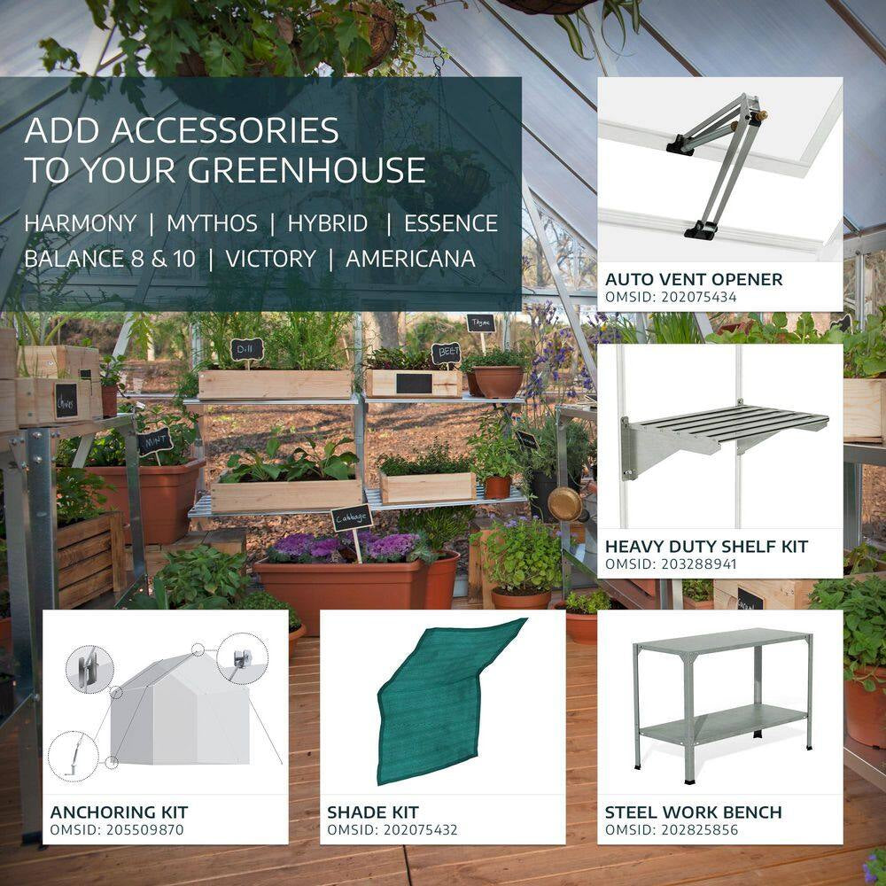 Harmony 6 Ft. X 4 Ft. Silver/Clear DIY Greenhouse Kit