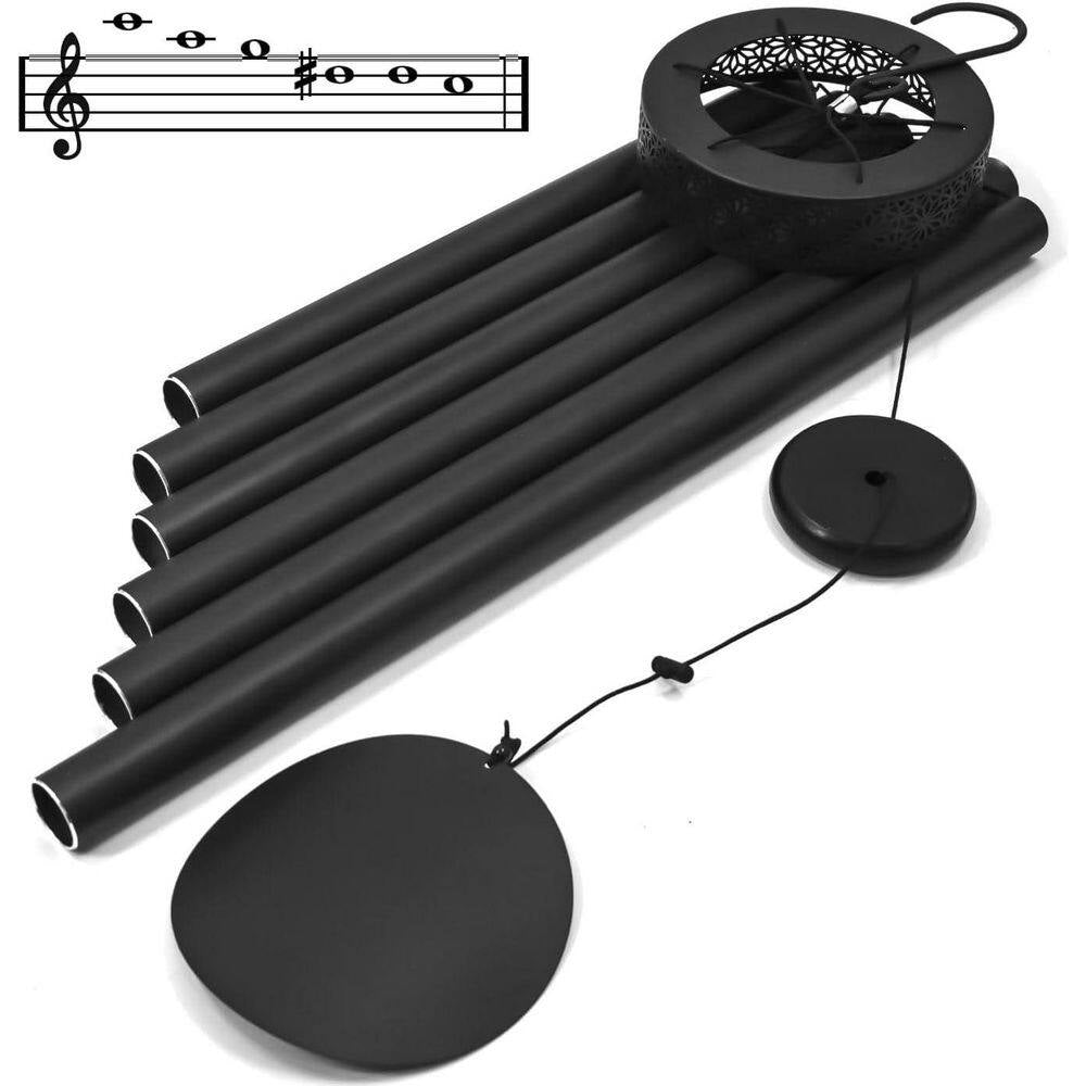 48 In. Aluminum Deep Tone Wind Chimes with 6 Heavy Tubes for Outdoor Decoration