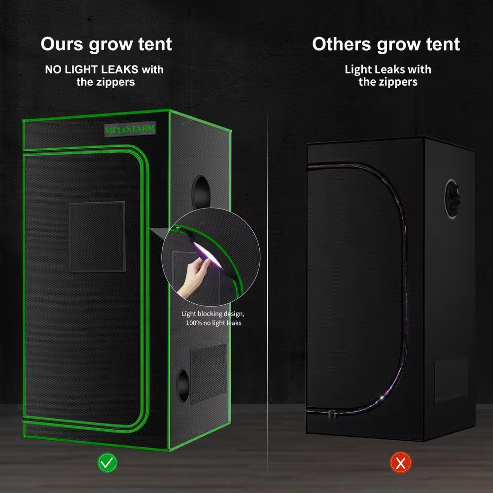 2 Ft. X 2 Ft. Black Grow Tent for Hydroponic Indoor Plant Growing