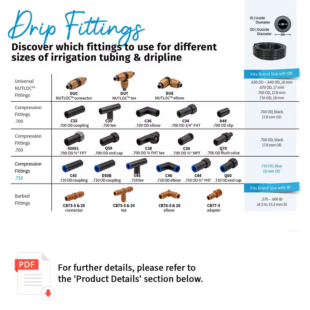 1/2 In. (.700 O.D.) X 500 Ft. Poly Drip Irrigation Tubing