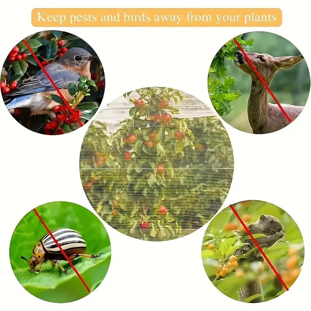 Extra-Thick Garden Netting with Drawstring & Zipper-Insect &Bird Protection for Fruits,Citrus,Flowers Pe Material Insect Netting