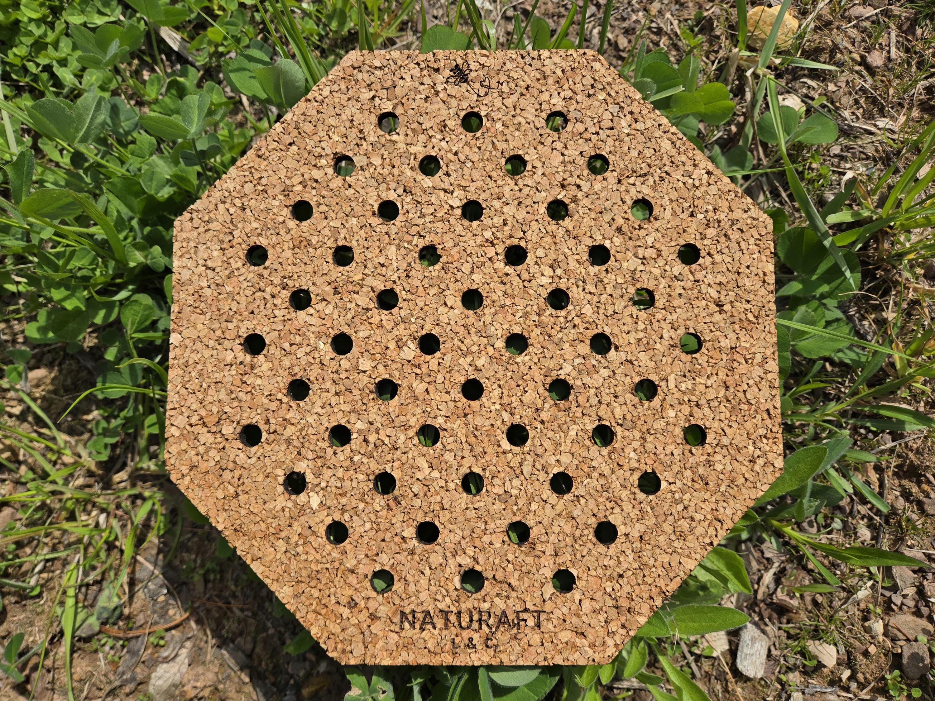 Naturaft Floating Pollinator Island for Bees |Eco-Friendly Cork Bee Waterer | Bee Drinking Station | Bee Raft | Pollinator Hydration