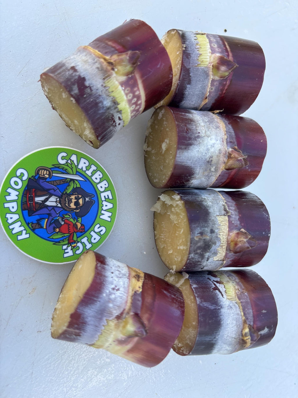 Thai Purple Sugarcane Nodes for Planting, Fresh Cuttings 1-3 Inches